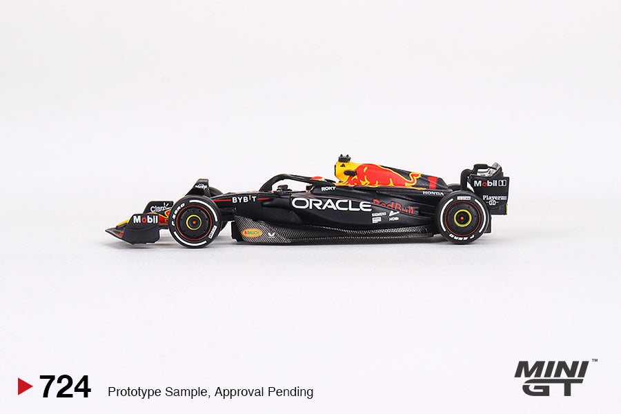Mini GT - Oracle Red Bull Racing RB19 n°1 Max Verstappen, vainqueur du Grand Prix de Bahreïn 2023 de F1 - Échelle 1/64 MGT00724-L