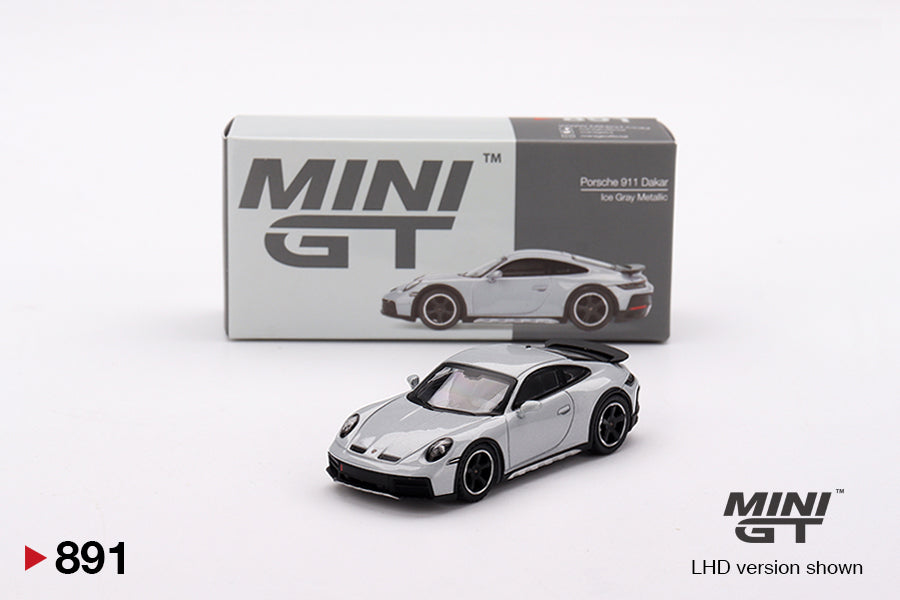 Mini GT - Porsche 911 Dakar Ice Gray Metallic - Scale 1-64 MGT00891-R