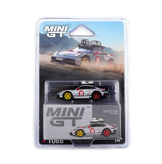 MINI GT - Porsche 911 Dakar « Uncle Rally » 2024 (conduite à gauche) - Échelle 1/64 MGT01068-BL Emballage blister