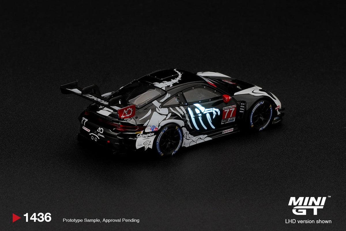 [PRE-ORDER] Mini GT - Porsche 911 GT3 R (992) #77 AO Racing "Skeleton"  2026 IMSA Petit Le Mans 2026 - Scala 1/64 MGT01436-L
