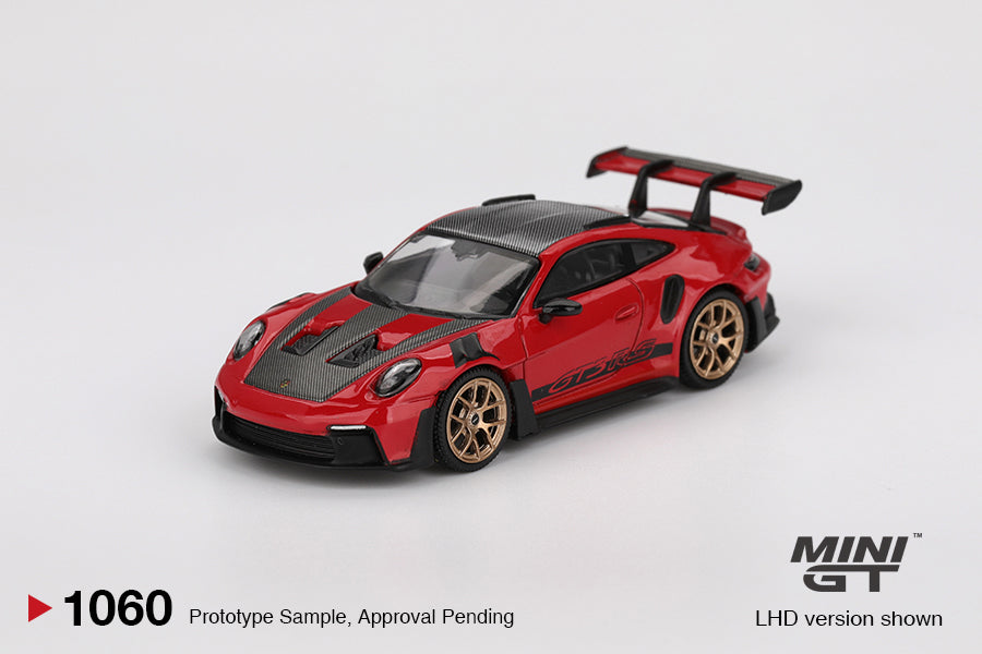 Mini GT - Porsche 911 ( 992 ) GT3 RS Guards Red Wiessach Package 2022 RHD - 1/64 Scale MGT01060-R