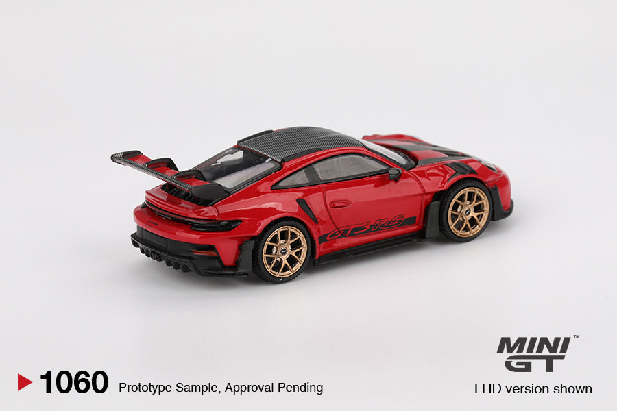 Mini GT - Porsche 911 ( 992 ) GT3 RS Guards Red Wiessach Package 2022 RHD - 1/64 Scale MGT01060-R