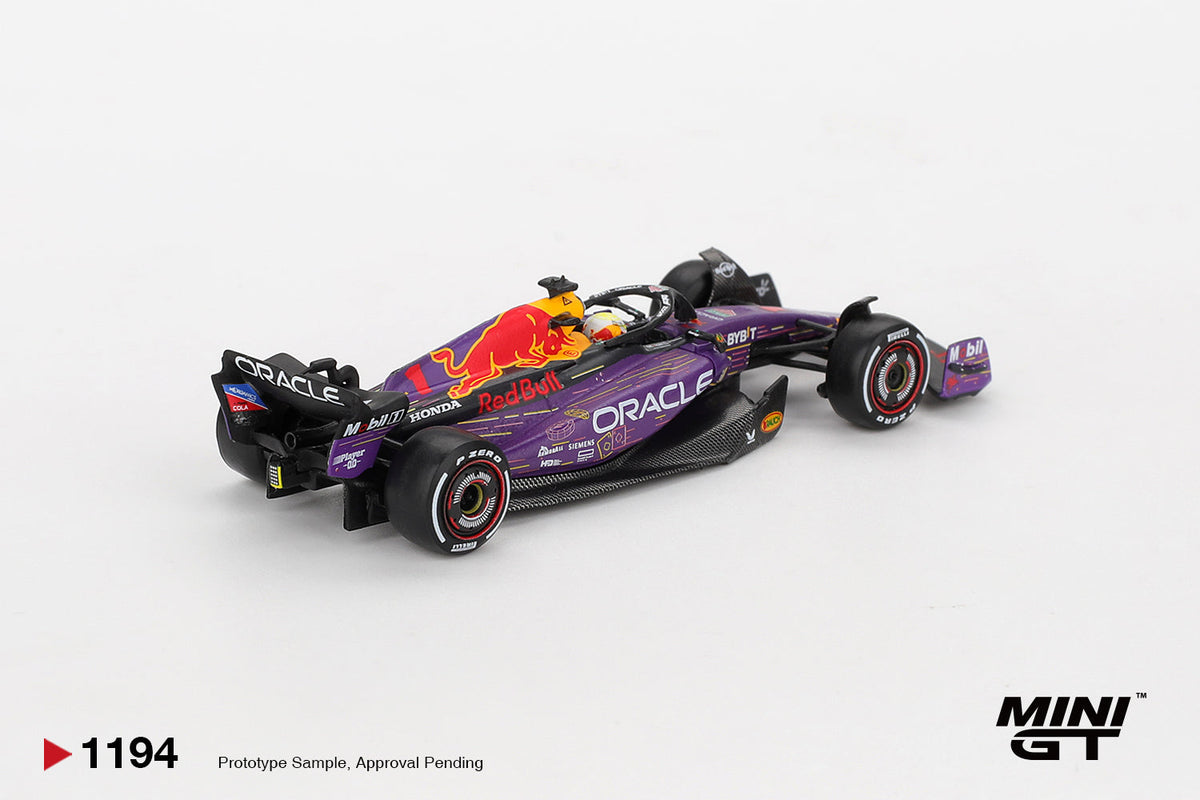 Mini GT - Red Bull Racing RB19 #1 Max Verstappen F1 2023 Las Vegas GP Winner - Scala 1/64 MGT01194-BL Blister Packaging
