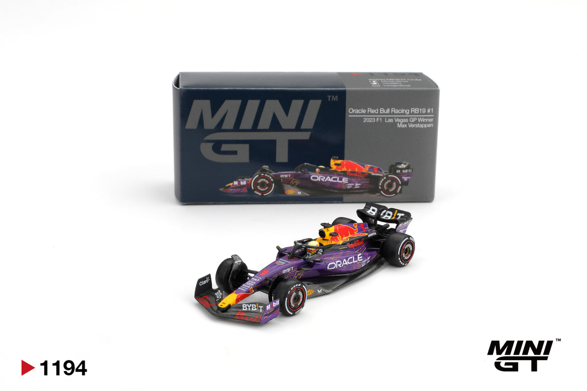 Mini GT - Red Bull Racing RB19 #1 Max Verstappen F1 2023 Las Vegas GP Winner - 1/64 Scale MGT01194-L