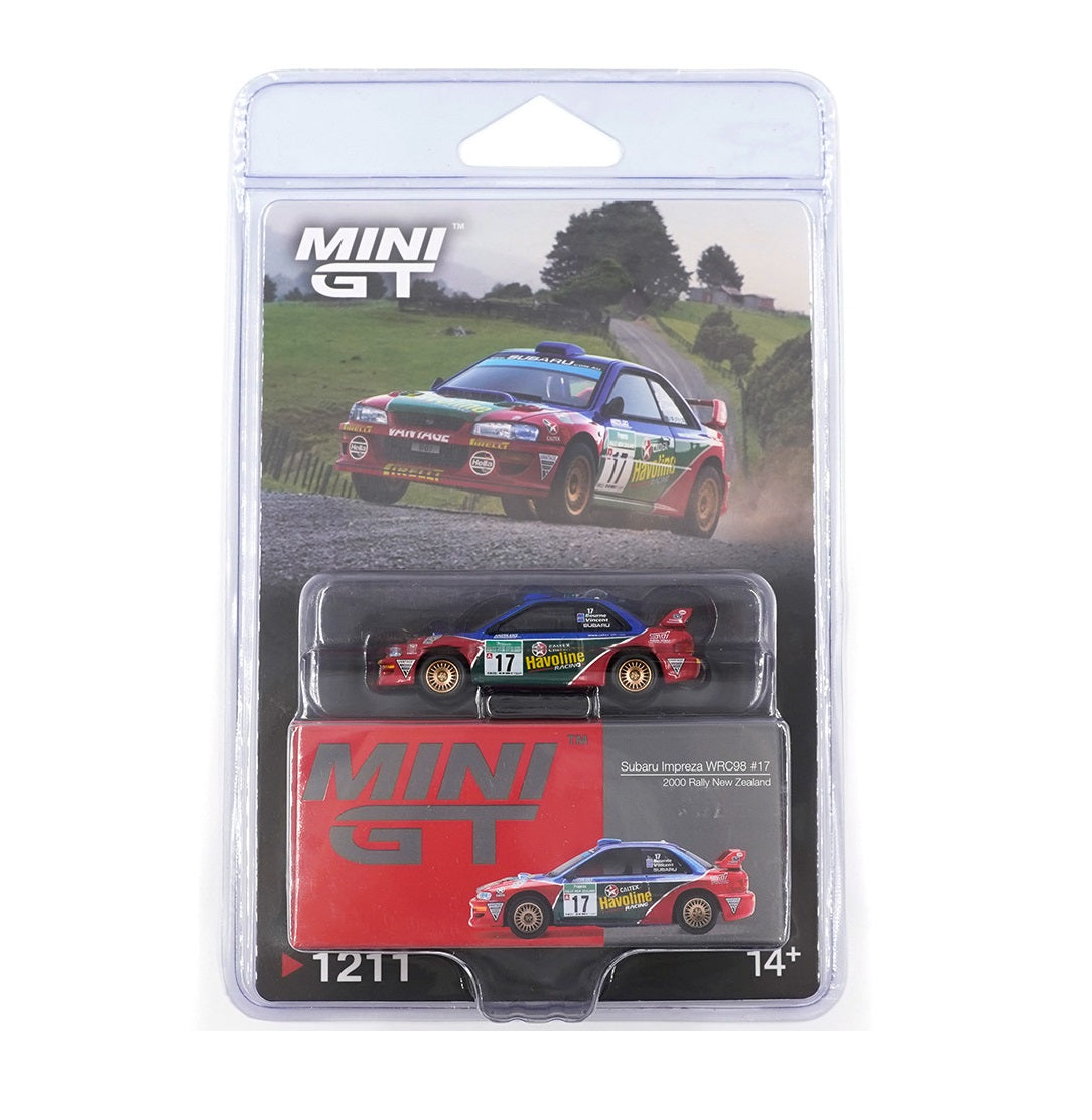 [PRE-ORDER] Mini GT - Subaru Impreza WRC98 #17 Rally New Zealand 2000 - Scala 1/64 MGT01211-BL Blister Packaging