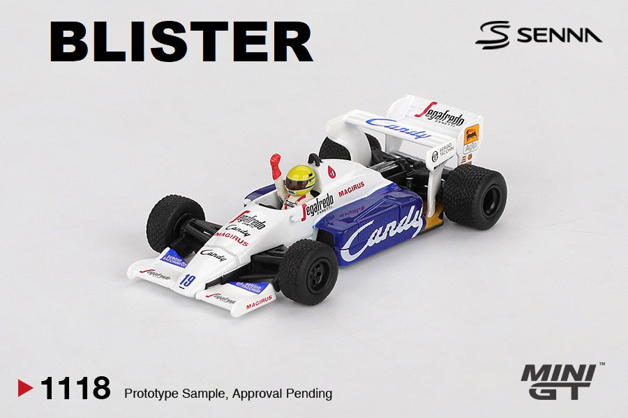 [PRE-ORDER] - Mini GT - Toleman TG184 #19 Ayrton Senna 1984 Monaco Grand Prix 2nd Place - Scale 1/64 MGT01118-BL Blister Packaging