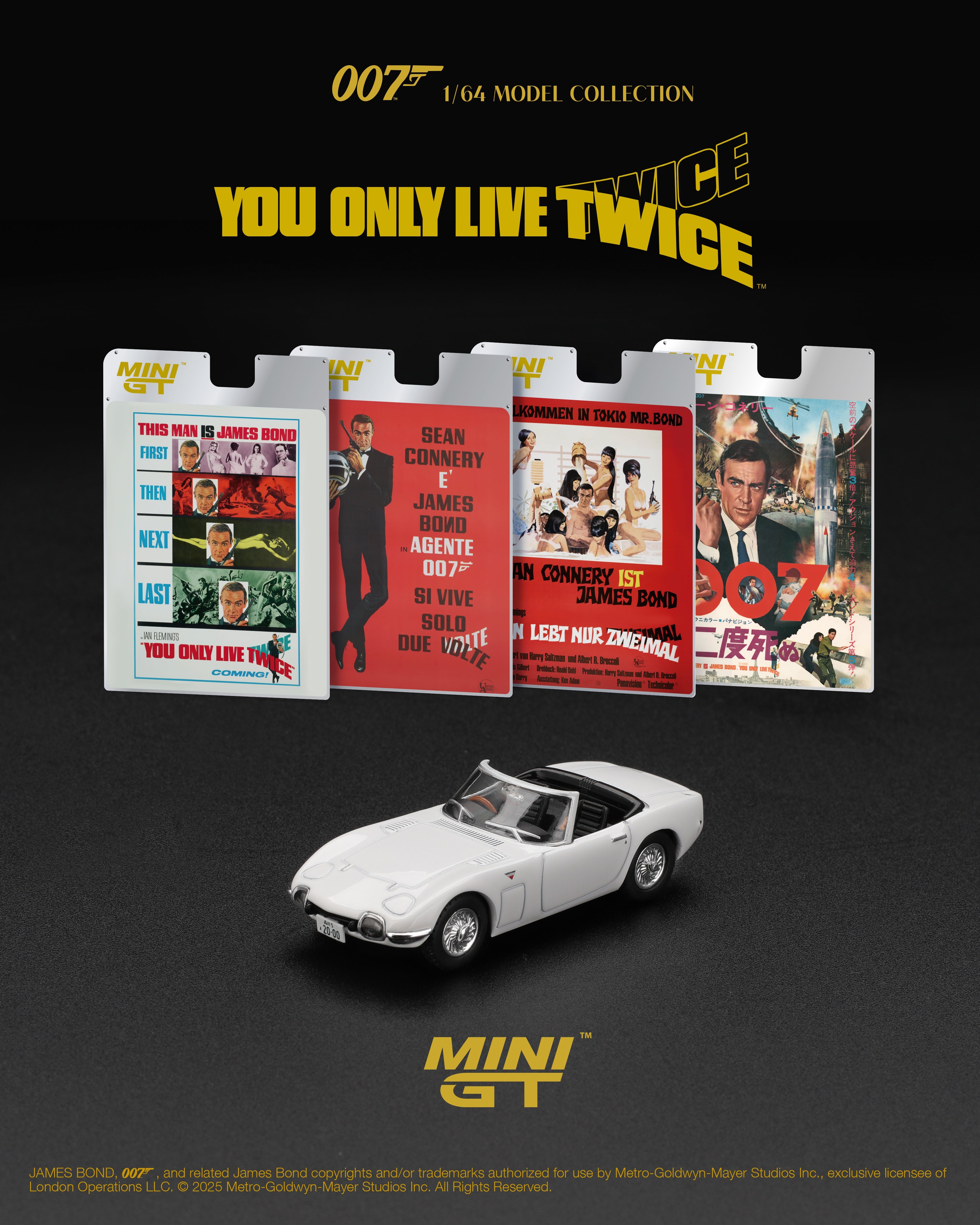 PRE-ORDER] - Mini GT - Toyota 2000GT You Only Live Twice 007 James