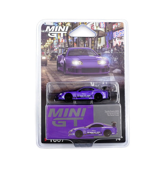 MINI GT - Toyota Supra (A80) GT-300 Top Secret Purple 2014 (LHD) - Échelle 1/64 MGT01067-BL Emballage blister
