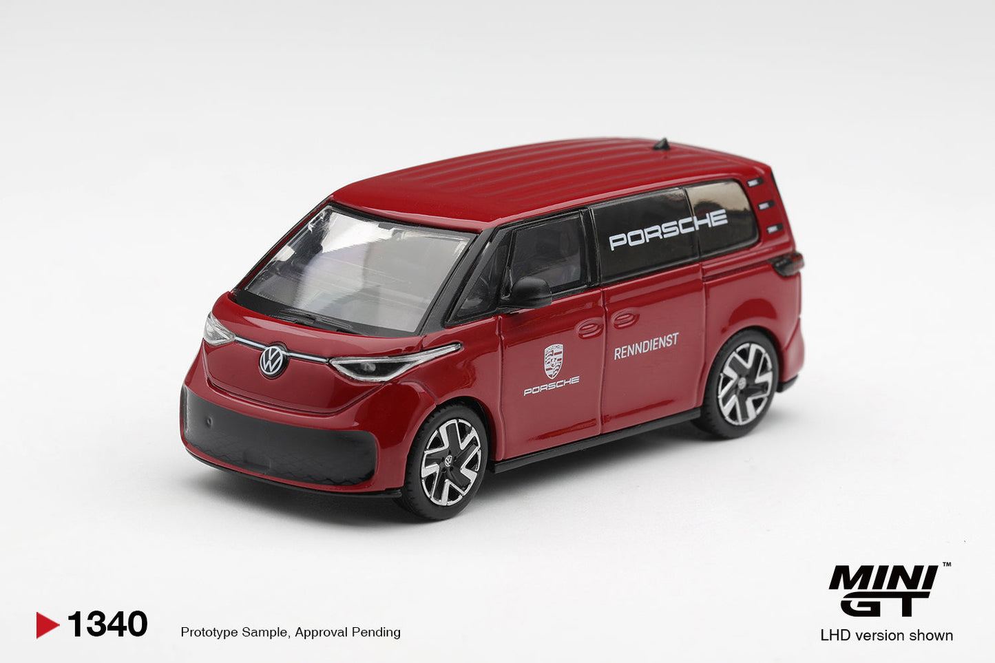 [PRE-ORDER] Mini GT - Volkswagen ID.Buzz Porsche Renndienst Red 2022 - Scala 1/64 MGT01340-L