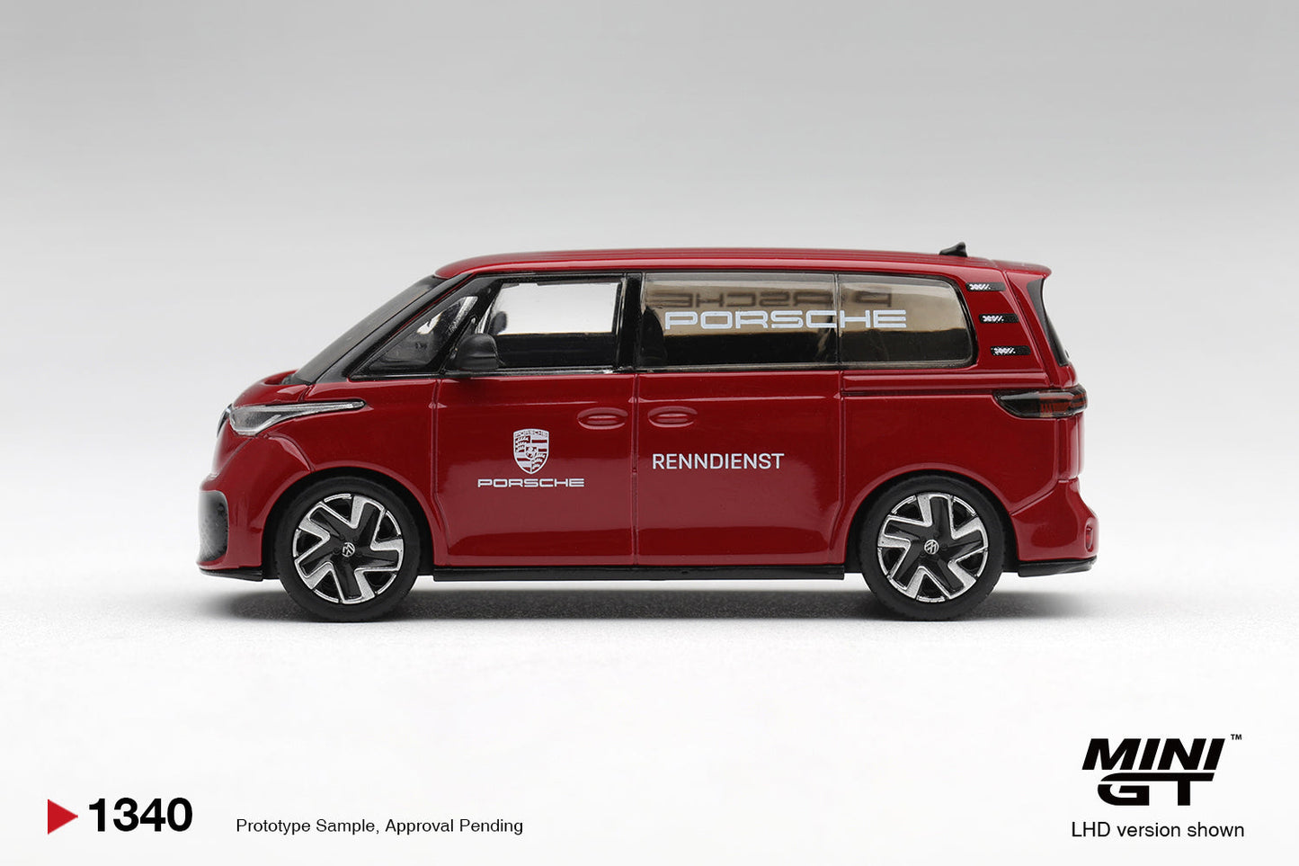 [PRE-ORDER] Mini GT - Volkswagen ID.Buzz Porsche Renndienst Red 2022 - Scala 1/64 MGT01340-L