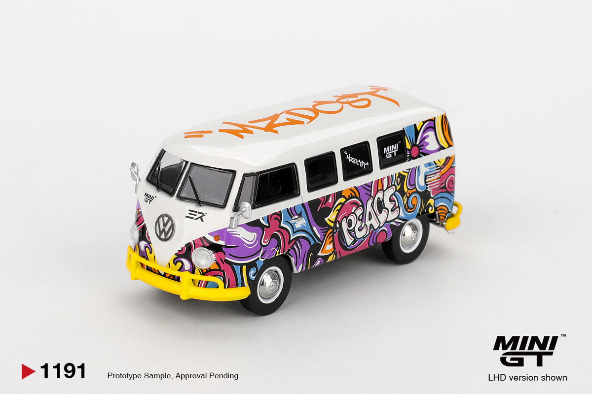 Mini GT - Volkswagen T1 Microbus Mizu Design 1967 - Scala 1/64 MGT01191-BL Blister Packaging