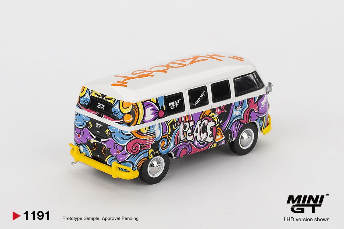 Mini GT - Volkswagen T1 Microbus Mizu Design 1967 - Scala 1/64 MGT01191-BL Blister Packaging