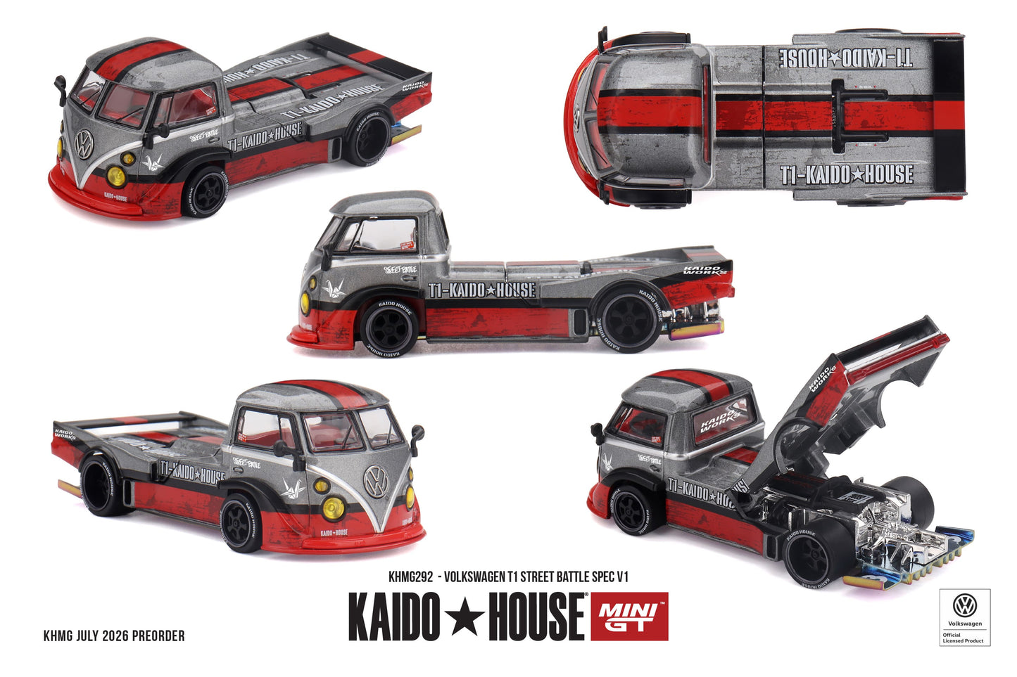 [PRÉCOMMANDE] Mini GT - Volkswagen T1 Street Battle Spec V1 1972 - Kaido House - Échelle 1/64 KHMG292