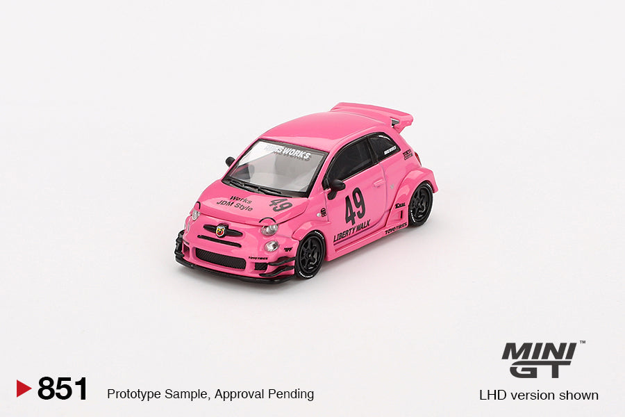 Mini GT - ABARTH 595 LB-WORKS x Abas Works Pink - Scale 1/64 MGT00851-R