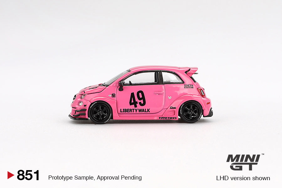 Mini GT - ABARTH 595 LB-WORKS x Abas Works Pink - Scale 1/64 MGT00851-R