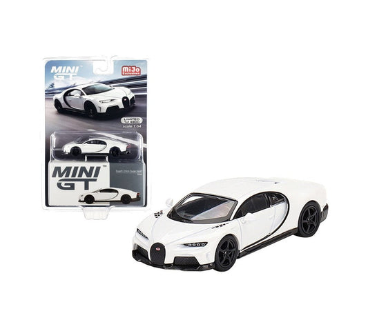 Mini GT - Bugatti Chiron Super Sport White MiJo Exclusives - Scala 1/64 MGT00440-MJ LHD