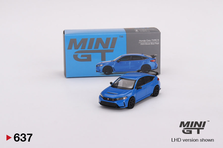 Mini GT - Honda Civic Type R Boost Blue Pearl 2023 RHD - Scale 1/64 MGT00637-R