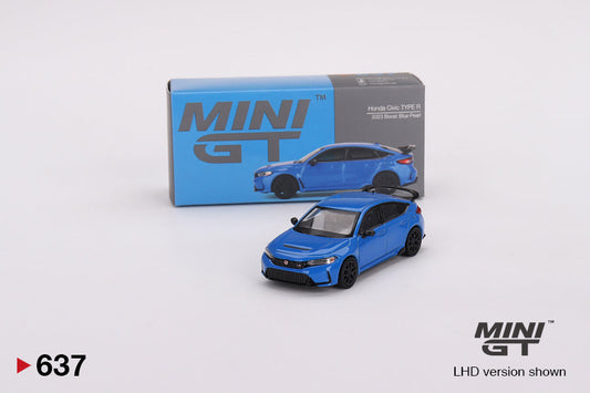 Mini GT - Honda Civic Type R Boost Blue Pearl 2023 RHD - Scale 1/64 MGT00637-R
