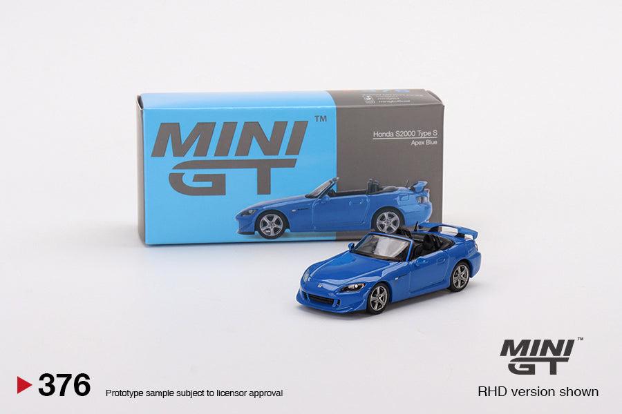 Mini GT - Honda S2000 (AP2) Type S Apex Blue RHD - Scale 1/64 MGT00376-R