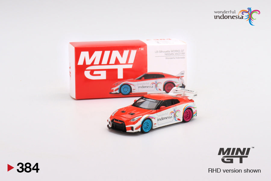 [Indonesia Exclusive] Mini GT - LB-Silhouette WORKS GT NISSAN 35GT-RR Ver.1 Wonderful Indonesia Blister Packaging - Scala 1/64 MGT00384-R