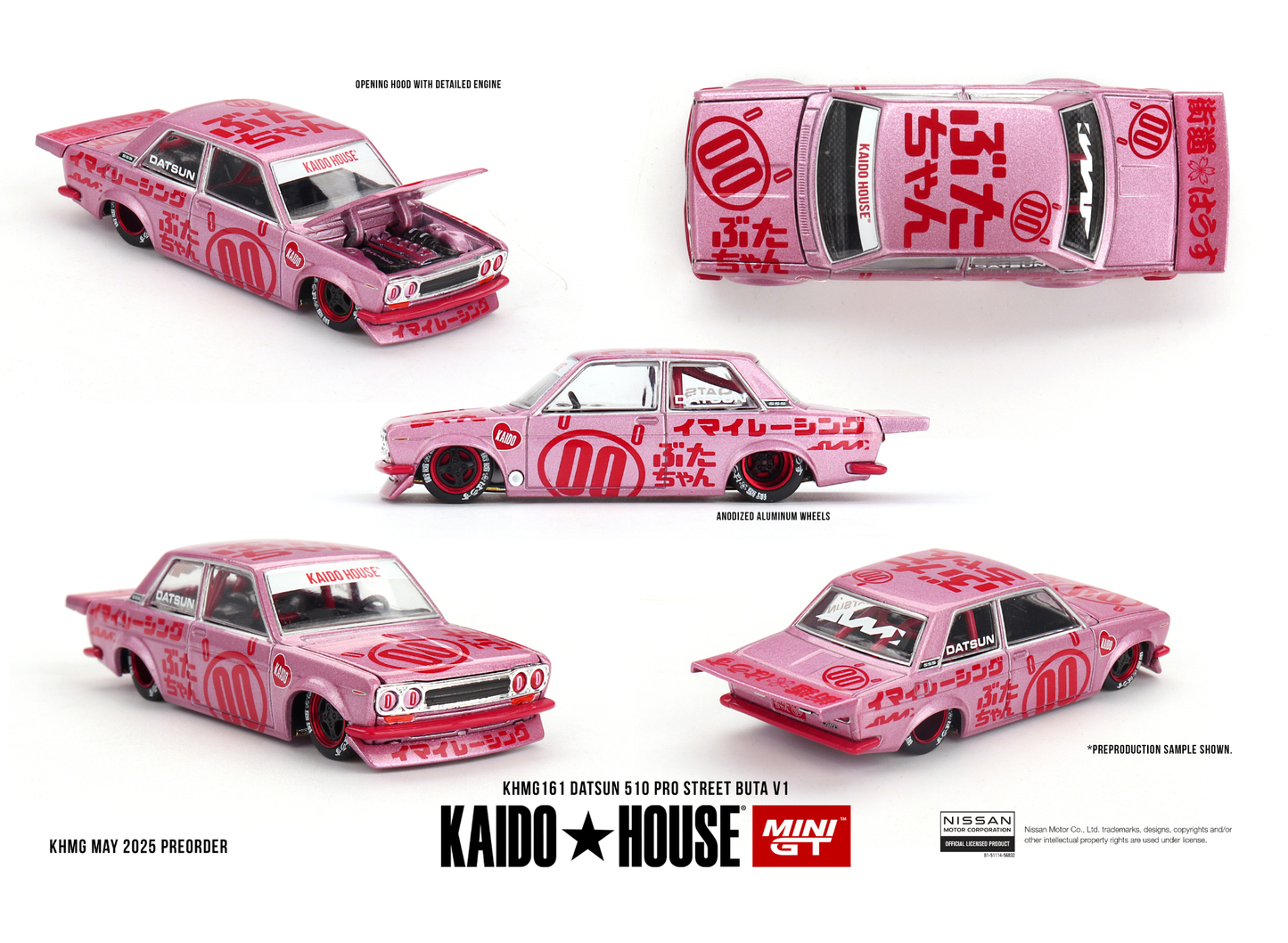 [PRE-ORDER] Mini GT Kaido House - Datsun 510 Pro Street BUTA V1 1969 - Scala 1/64 KHMG161
