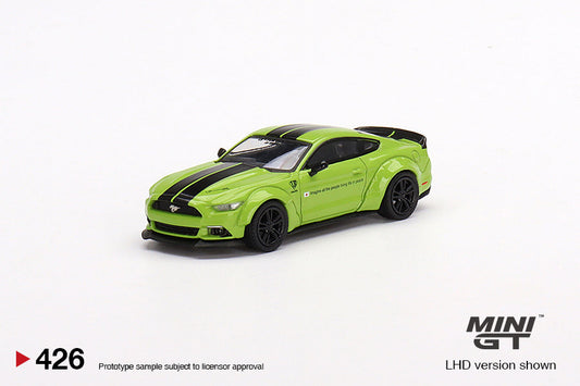 Mini GT - LB-WORKS Ford Mustang Grabber Lime - Scala 1/64 MGT00426 RHD