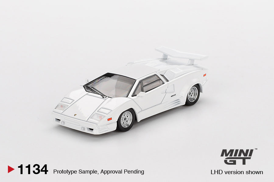Mini GT - Lamborghini Countach 25th Anniversary White - Scale 1/64 MGT01134-L