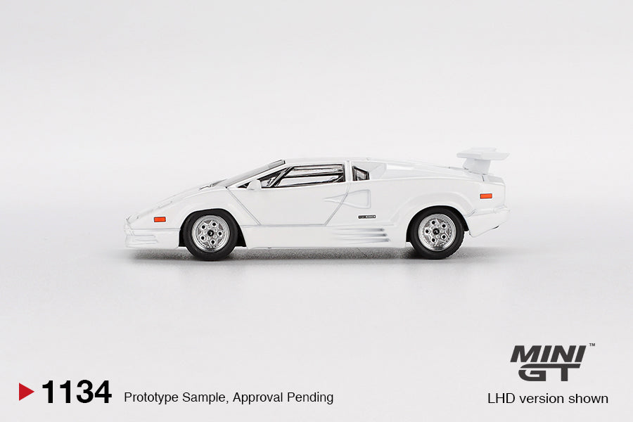 Mini GT - Lamborghini Countach 25th Anniversary White - Scale 1/64 MGT01134-L