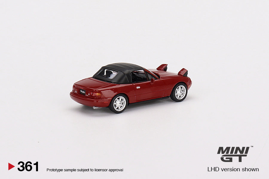 Mini GT - Mazda Miata MX-5 (NA) Classic Red Headlight Up / Soft Top - Scala 1/64 MGT00361-L