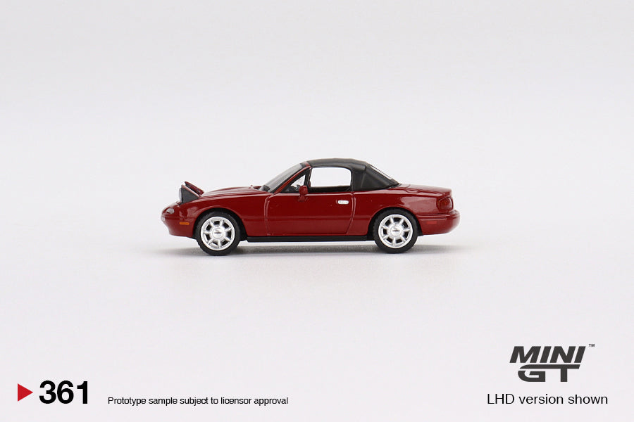 Mini GT - Mazda Miata MX-5 (NA) Classic Red Headlight Up / Soft Top - Scala 1/64 MGT00361-L