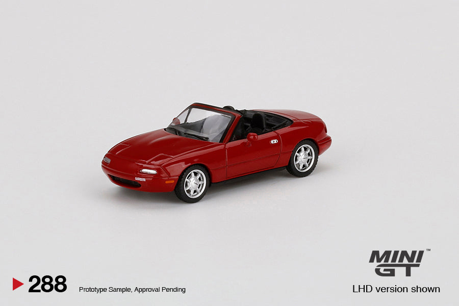 Mini GT - Mazda Miata MX-5 (NA) Classic Red LHD - Scala 1/64 MGT00288-L