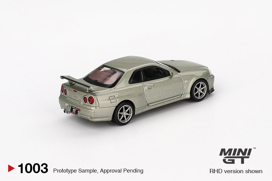 [PRE-ORDER] Mini GT - Nissan Skyline GT-R (R34) V-Spec II Nür Millenium Jade 2002 - Scale 1/64 MGT01003-R