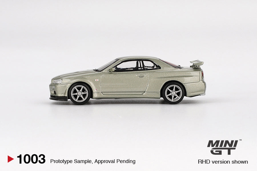[PRE-ORDER] Mini GT - Nissan Skyline GT-R (R34) V-Spec II Nür Millenium Jade 2002 - Scale 1/64 MGT01003-R