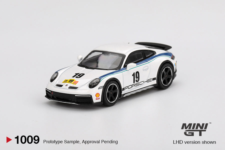 MINI GT - Porsche 911 (992) Dakar Rallye Design Package 74 2024 - Échelle 1/64 MGT01009-BL Emballage blister