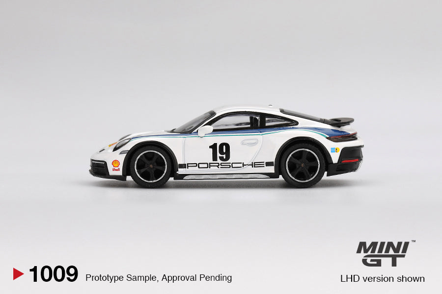 MINI GT - Porsche 911 (992) Dakar Rallye Design Package 74 2024 - Échelle 1/64 MGT01009-BL Emballage blister