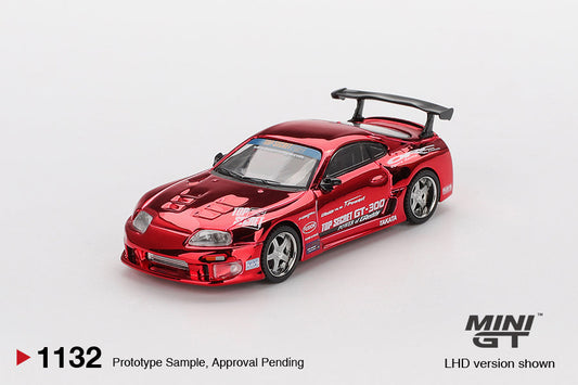 Mini GT - Toyota Supra (A80) Top Secret GT-300 Top Secret Red Chrome - Scale 1/64 MGT01132-L