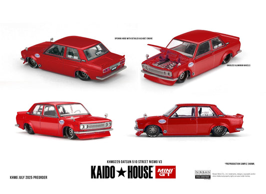 [PRE-ORDER] Mini GT Kaido House - Datsun 510 Street Nismo V3 1969 - Scala 1/64 KHMG229