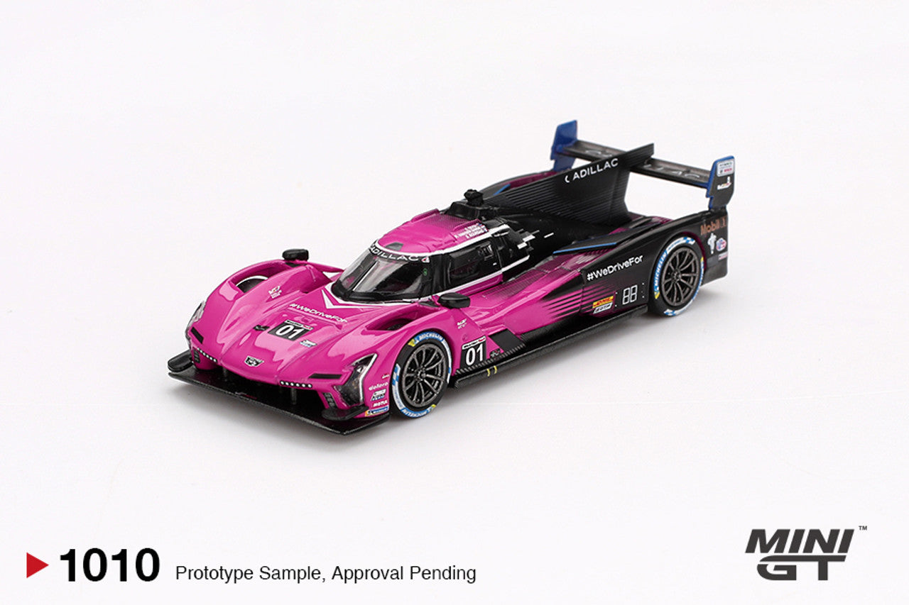 Mini Gt - Cadillac V-Series.R #01 Cadillac Racing 2024 IMSA Petit Le Mans 2024 - Scala 1/64 MGT01010-BL Blister Packaging