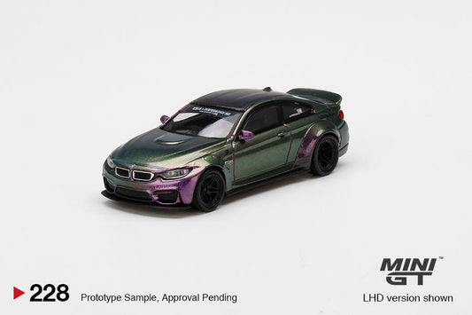 Mini Gt - LB★WORKS BMW M4 Purple-Green Metallic - Scala 1/64 MGT00228