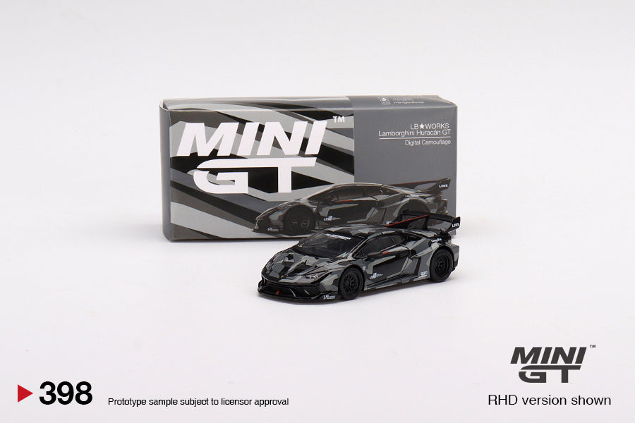 Mini Gt - LB★WORKS Lamborghini Huracán GT Digital Camouflage - Scala 1/64 MGT00398-L