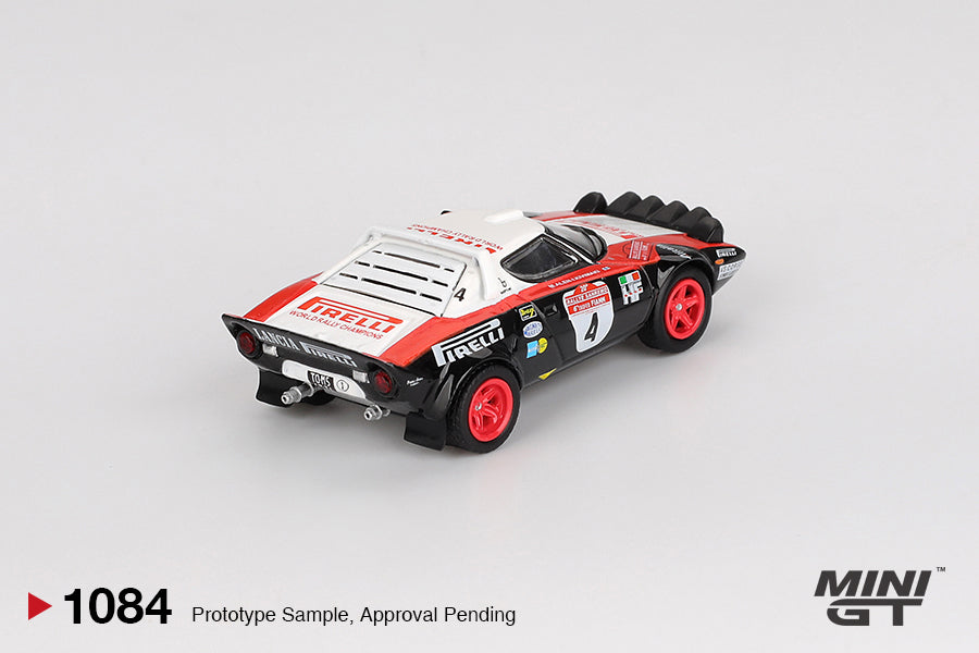 Mini Gt - Lancia Stratos HF #4 1978 Rally Sanremo Winner - Scala 1/64 MGT01084-BL Blister Packaging