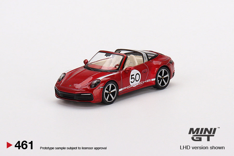 Mini Gt - Porsche 911 Targa 4S Heritage Design Edition Cherry Red - Scala 1/64 MGT00461-L