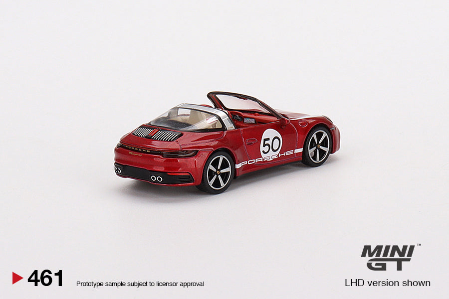 Mini Gt - Porsche 911 Targa 4S Heritage Design Edition Cherry Red - Scala 1/64 MGT00461-L