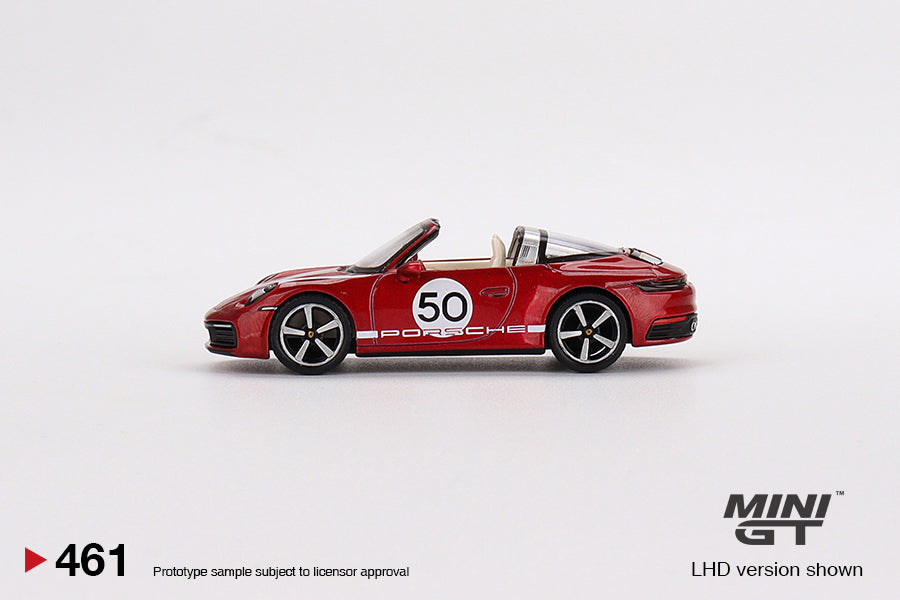 Mini Gt - Porsche 911 Targa 4S Heritage Design Edition Cherry Red - Scala 1/64 MGT00461-L
