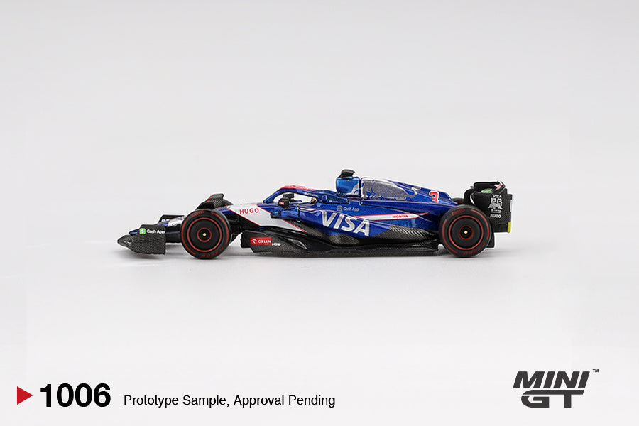 Mini Gt - Racing Bulls RB VCARB 01 #3 Daniel Ricciardo F1 2024 Bahrain GP - Scala 1/64 MGT01006-BL Blister Packaging