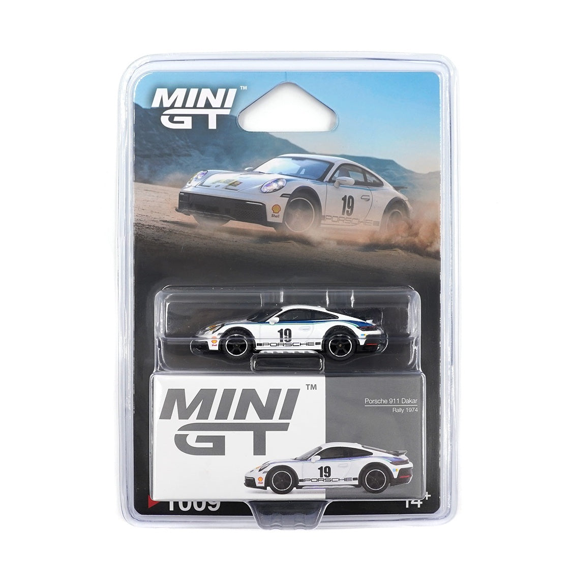MINI GT - Porsche 911 (992) Dakar Rallye Design Package 74 2024 - Échelle 1/64 MGT01009-BL Emballage blister
