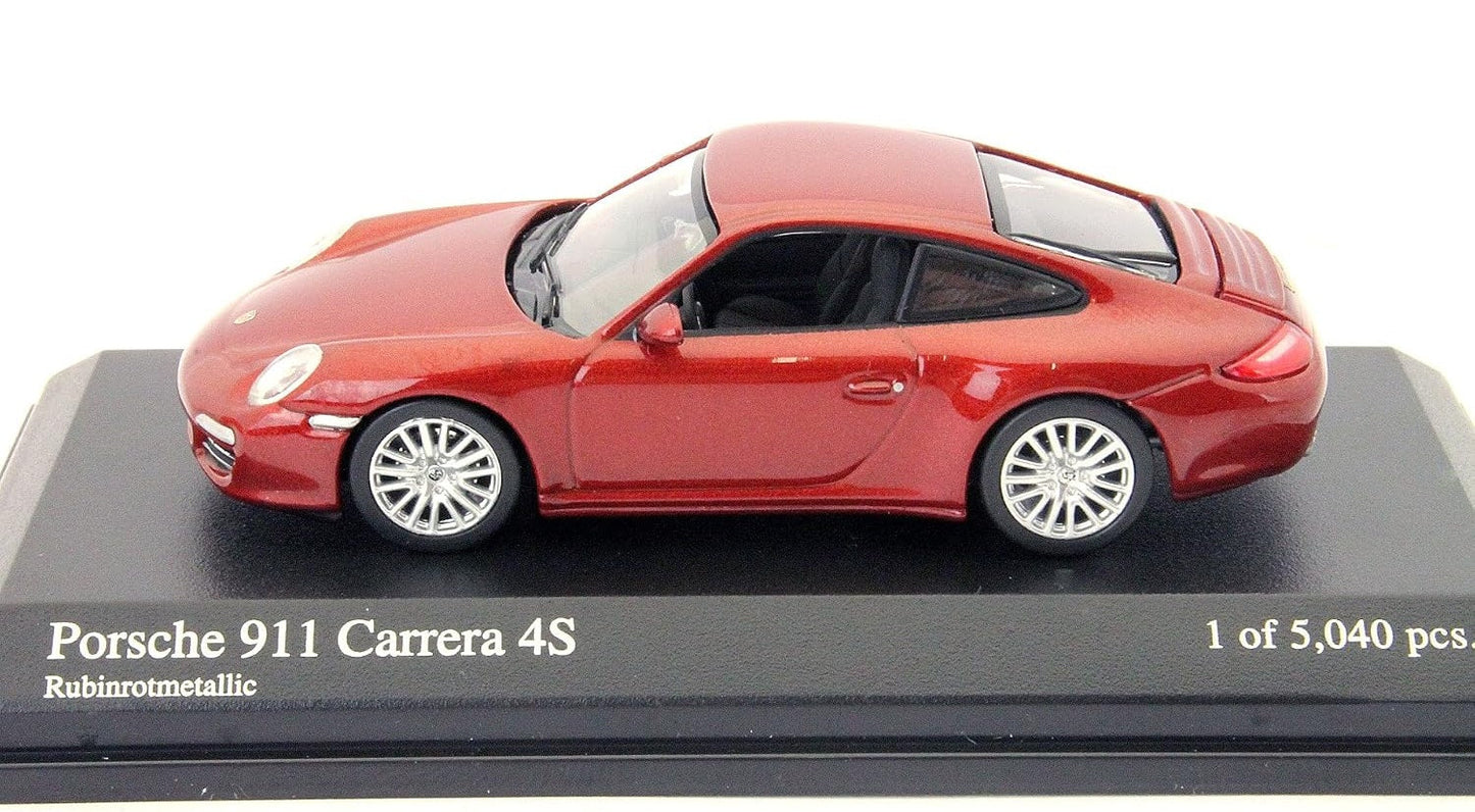 Minichamps - Porsche 911 Carrera 4S 2008 Red Metallic - Scala 1/64 640066460