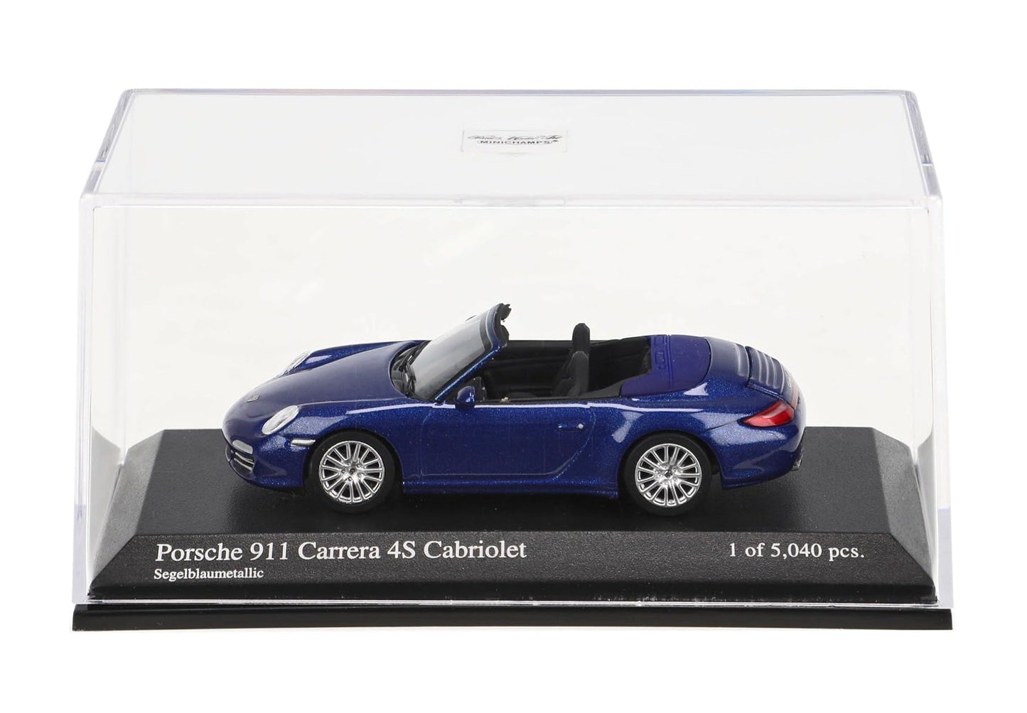 Minichamps - Porsche 911 Carrera 4S Cabriolet 2008 Blue Metallic - Scala 1/64 640066470