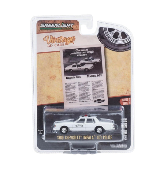 Greenlight Collectibles - 1980 Chevrolet Impala 9C1 Police - Vintage AD Cars - Scale 1/64