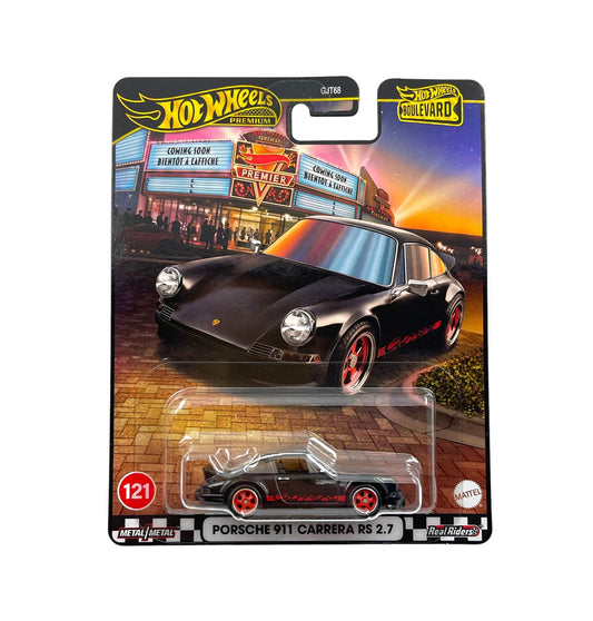 Hot Wheels Premium - Porsche 911 Carrera RS 2.7 Black #121 Boulevard Series - Scale 1/64